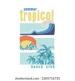 Tropical Special Summer vector illustration t-shirt design