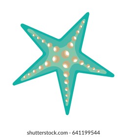 tropical starfish isolated icon