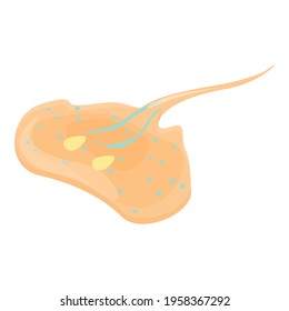 Tropische Stingray-Ikone. Cartoon für tropische Stechen, Vektorsymbol für Webdesign einzeln auf weißem Hintergrund