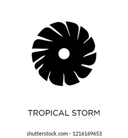 Tropical Storm Icon. Tropical Storm Symbol Design From Weather Collection. Simple Element Vector Illustration On White Background.