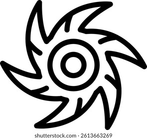 Tropical Storm Line Vector Icon Design