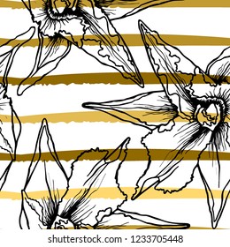 Tropical, stripe, animal motif. Seamless pattern line and crackle textures. Modern summer flower, leaf on abstract shape brush. Contrast vector background. Watercolor blobs and daubs, ink and stains.