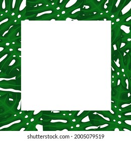 tropical style. frame for the cover. vector print tropics