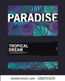 tropical style print design as vector