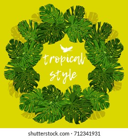 Tropical Style Vector. Tropical Palm Leaves for design elements.