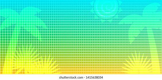 Tropical summer background with dots. Vector illustration