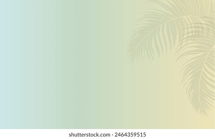 Tropical Summer Background with Palm Leaves