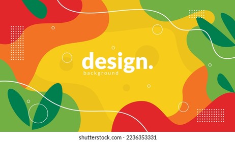 Tropischer Sommerhintergrund mit einfachen geometrischen Formen. Geeignet für Banner, Plakate, Flyer, Broschüren oder Präsentationshintergründe