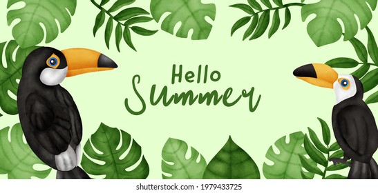 Antecedentes tropicales de verano con toscano toco