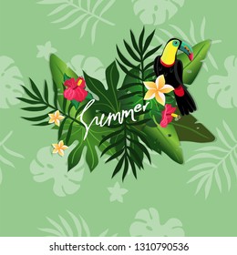 tropical summer background vector image