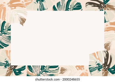 Tropical summer background and wallpaper, summer vector illustration, summer graphic design