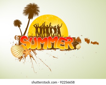 Tropical summer banner