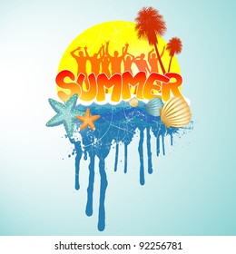 Tropical summer banner