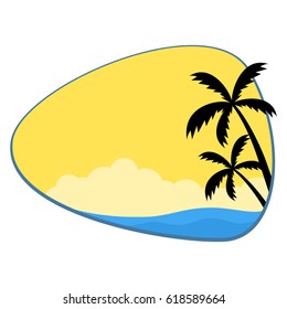 Tropical summer beach concept banner template