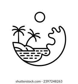 Tropical Summer Beach Illustrations Set 1