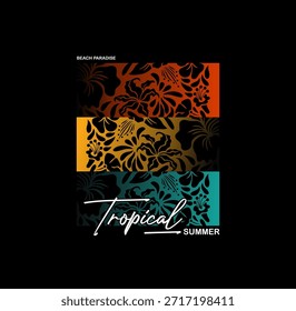 Ilustração de vetor de design tropical Summer Beach Paradise