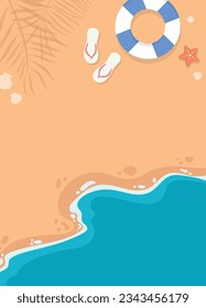 Ilustración del vector de la playa de verano tropical