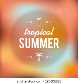 Tropical summer. Blurred background