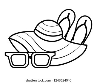 tropical summer cartoon