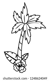 tropical summer cartoon