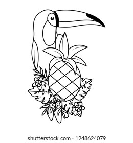 tropical summer cartoon