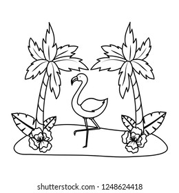 tropical summer cartoon