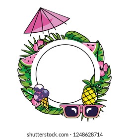 tropical summer cartoon 