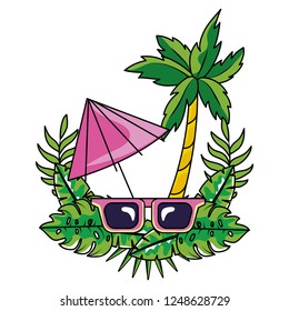 tropical summer cartoon 