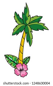 tropical summer cartoon 