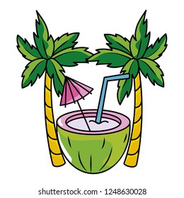 tropical summer cartoon 