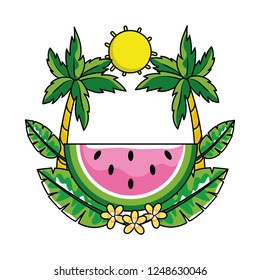 tropical summer cartoon 