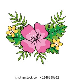 tropical summer cartoon 