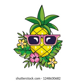 tropical summer cartoon 