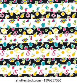 Tropical summer color seamless pattern