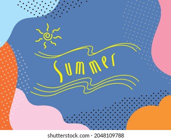 Tropical Summer Colourful Background And Text
