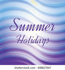 Tropical Summer holiday vector background. Summer fun. Hand lettering typography poster. 