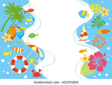 Tropical summer illustration