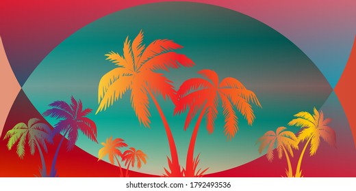 Diseño vectorial de ilustración de verano tropical