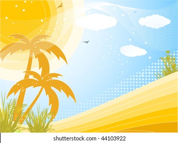 Tropical summer landscape