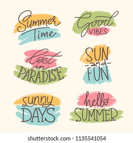 Tropical summer lettering