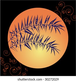 tropical summer modern abstract background