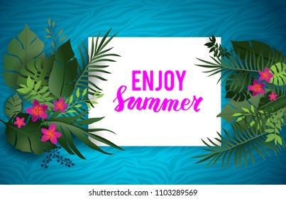 Tropical summer nature poster