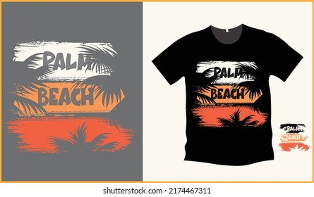 Tropical summer, new and unique typography, surfing, wave, palm tree, holidays t-shirt printing design for girls, mens and boys. Summer beach tee shirt design template.
