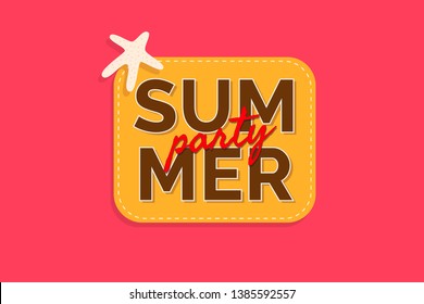 Tropical summer party design vector