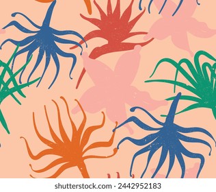 Tropical Summer Pattern print design, botanical tropical leaves and floral pattern design for summer sale banner , wall art, prints and fabrics. flowers beach pattern vibes, 