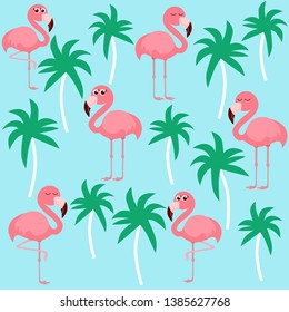  Tropical summer pattern vector illustration