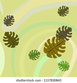 tropical summer tropical plant vector background