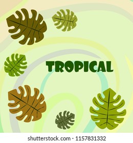 tropical summer tropical plant vector background