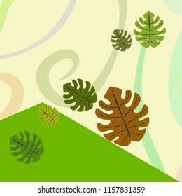 tropical summer tropical plant vector background