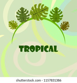 tropical summer tropical plant vector background